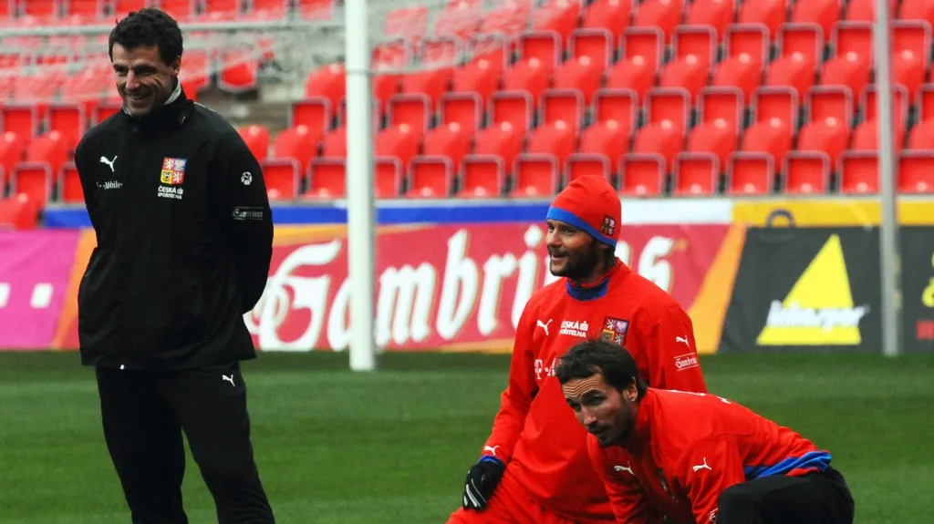 Luděk Klusáček na tréninku reprezentace