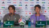 Trenér Hong Mjong-po a Son Hung-min