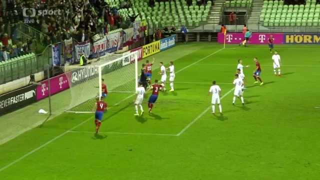Gól v utkání Česko U21 - Řecko U21: Hložek - 1:1 (76. min.)