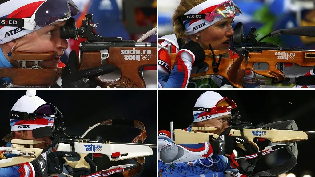 Česká čtveřice při střeleckých položkách