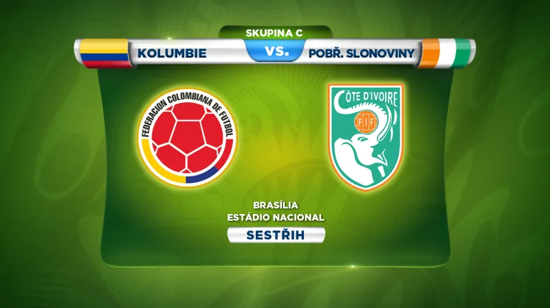 Sestřih utkání Kolumbie - Pobřeží slonoviny