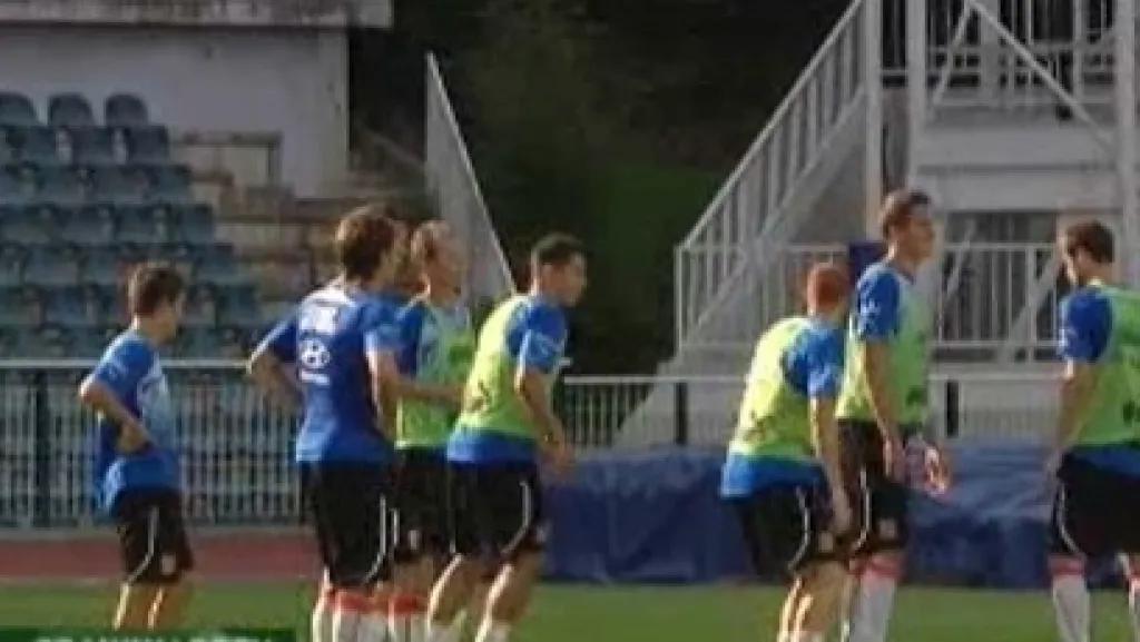 Trénink českých fotbalistů