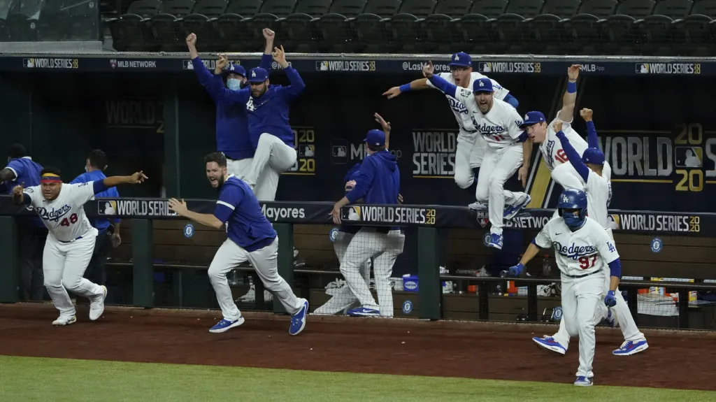Bezbřehá radost hráčů LA Dodgers