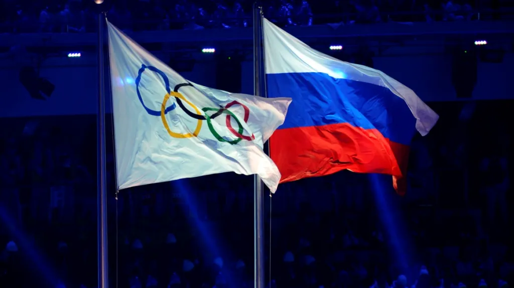 Ruská vlajka na olympijských hrách