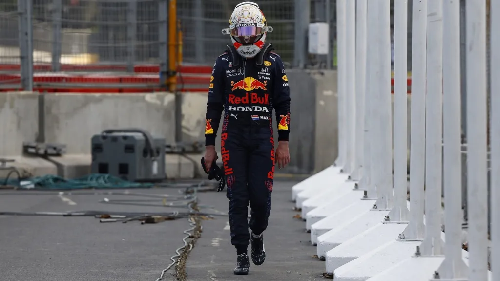 Zklamaný Max Verstappen 