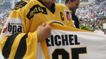 Robert Reichel na exhibičním utkání v Litvínově