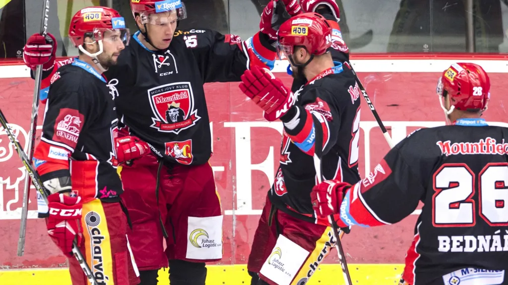 Radost hokejistů Hradce Králové