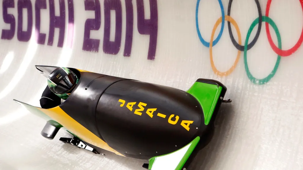 Jamajský dvojbob při tréninku v Soči