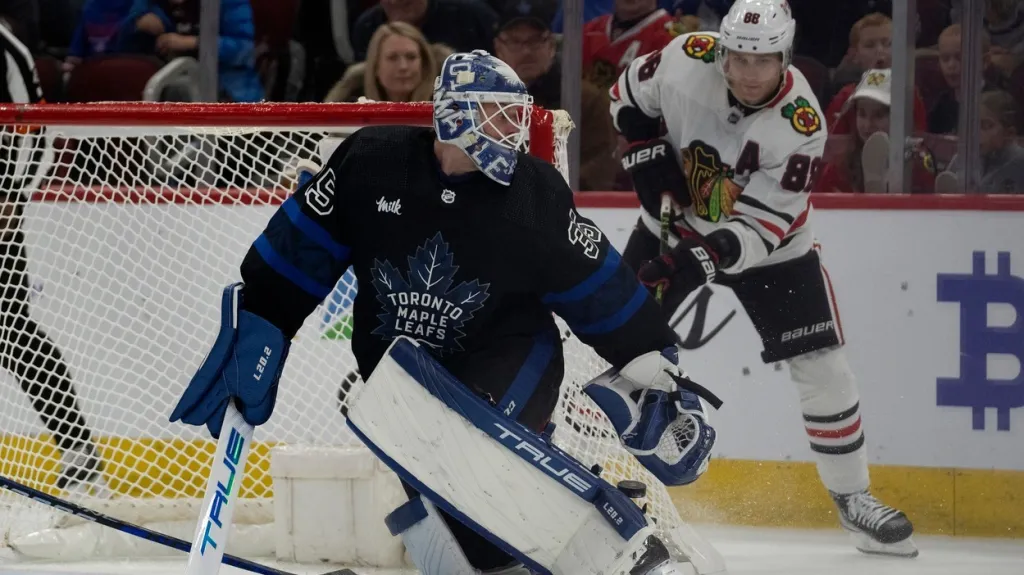 Patrick Kane v utkání proti Torontu