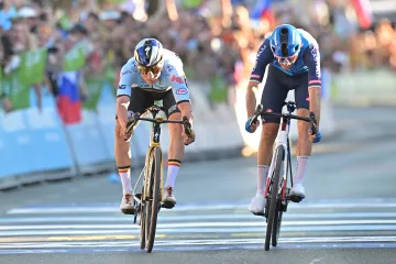 Remco Evenepoel a Giulio Ciccone