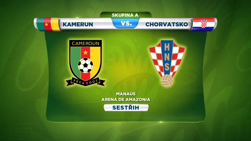 Sestřih utkání Kamerun - Chorvatsko