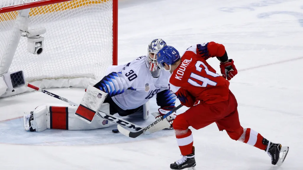 Petr Koukal v utkání proti USA