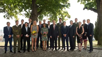 Čeští olympionici u premiéra Bohuslava Sobotky