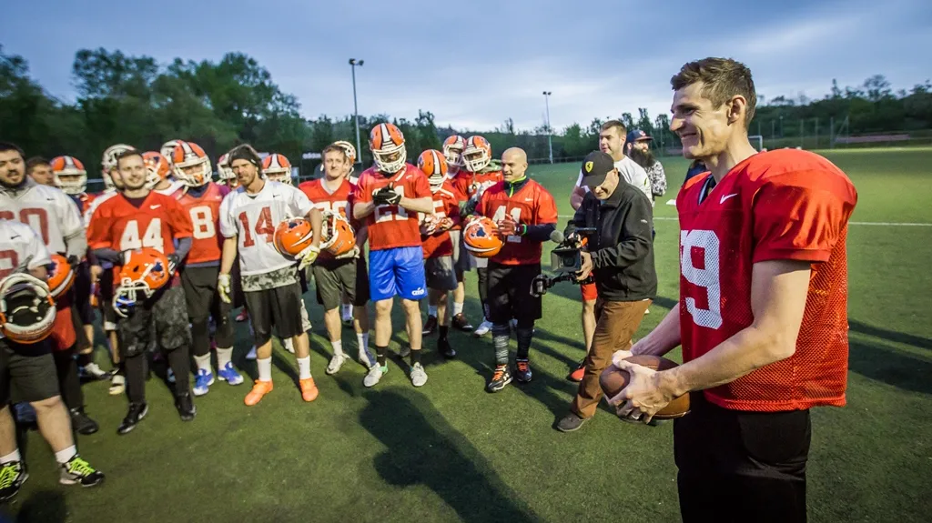 Jaroslav Kulhavý na tréninku Prague Lions