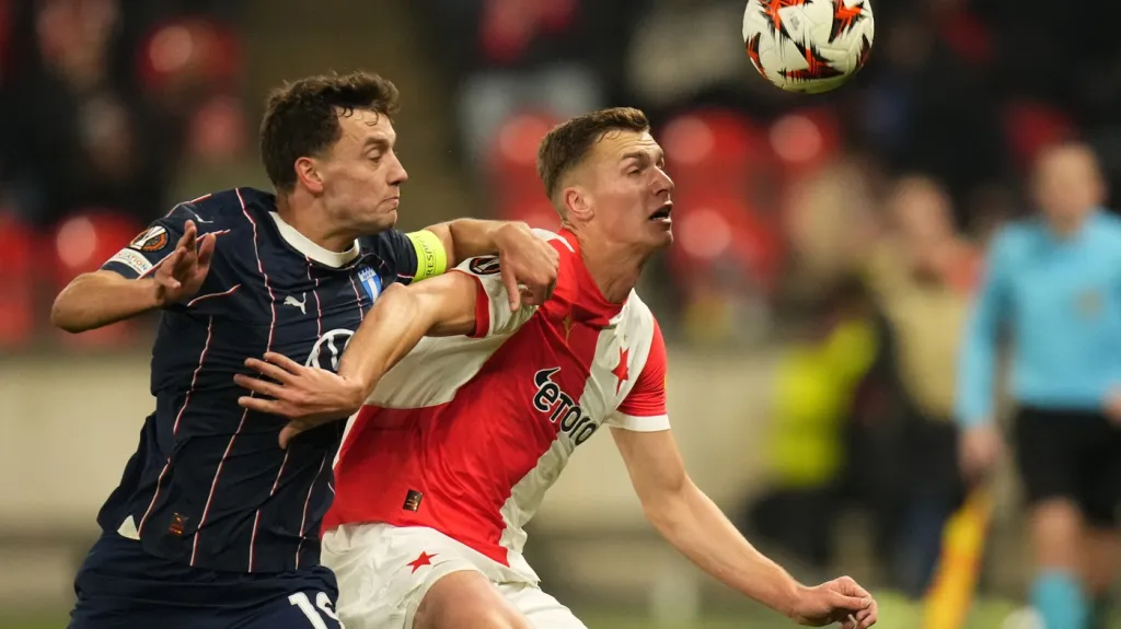 Daniel Fila v utkání Slavie s Malmö