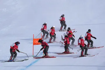 Přípravy na mužský olympijský sjezd
