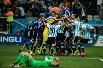 Radost fotbalistů Argentiny