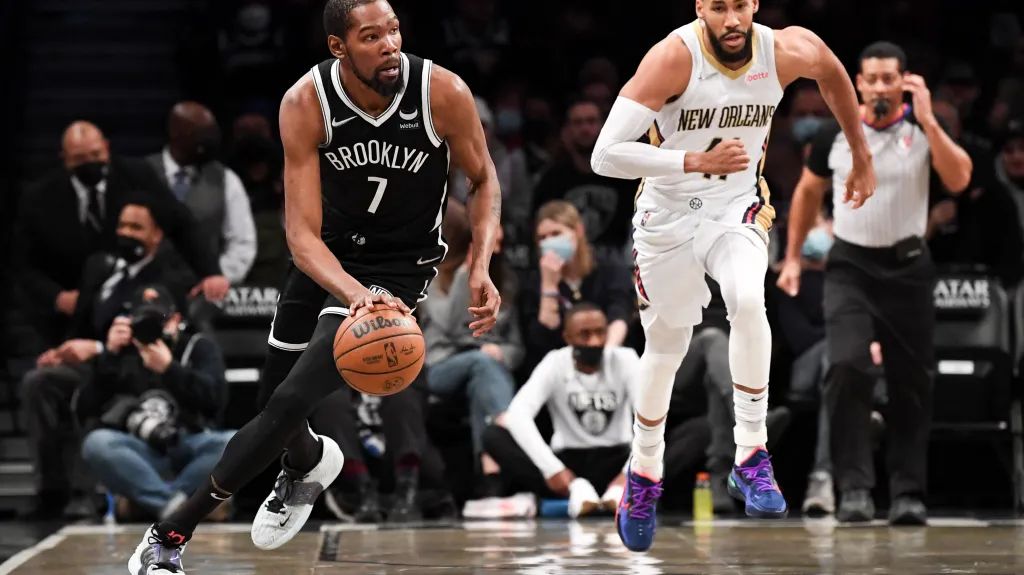 Kevin Durant z Brooklyn Nets v akci