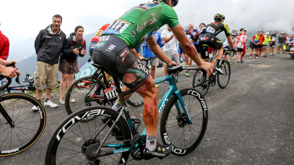 Peter Sagan po pádu na Tour de France