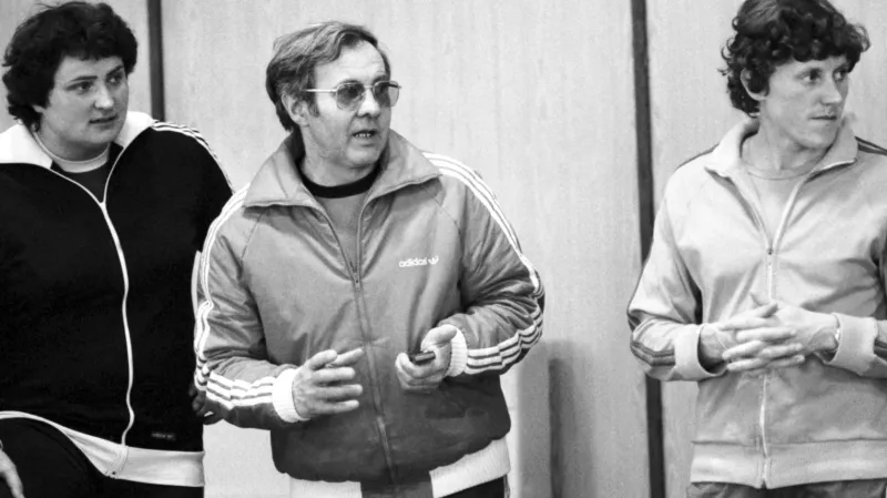 Helena Fibingerová, trenér Miroslav Kváč a Jarmila Kratochvílová