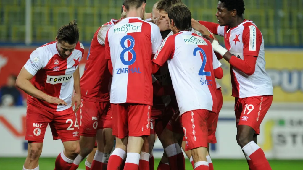 Radost fotbalistů Slavie