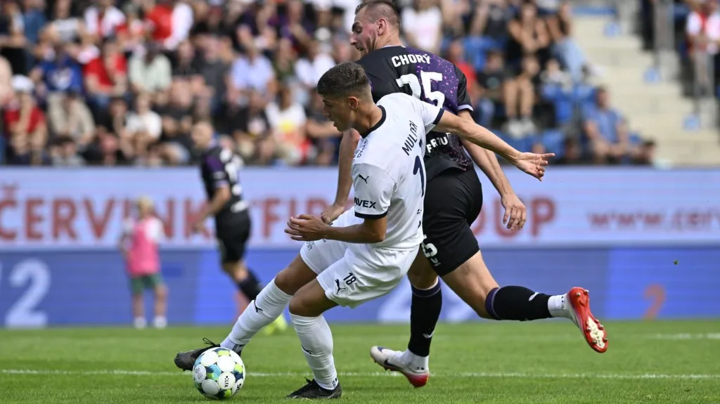 Tomáš Chorý v duelu na Slovácku