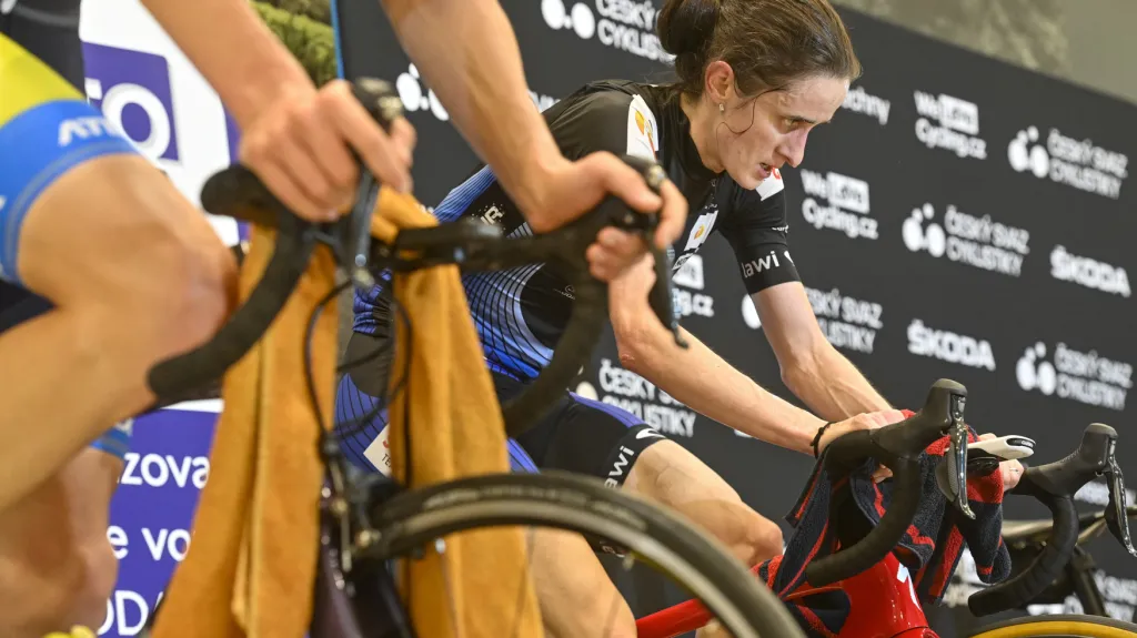 Martina Sáblíková na MČR v e-cyklistice