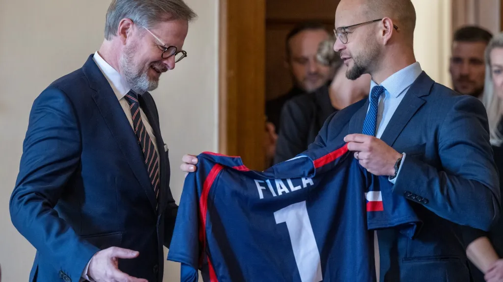 Petr Fiala přijal české baseballisty