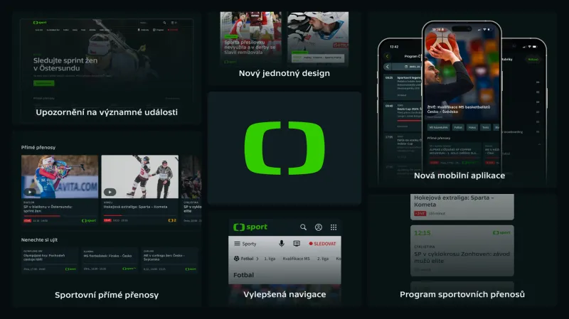 Nová podoba webu a mobilní aplikace ČT sport