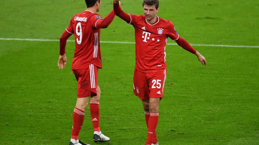 Robert Lewandowski a Thomas Müller z Bayernu