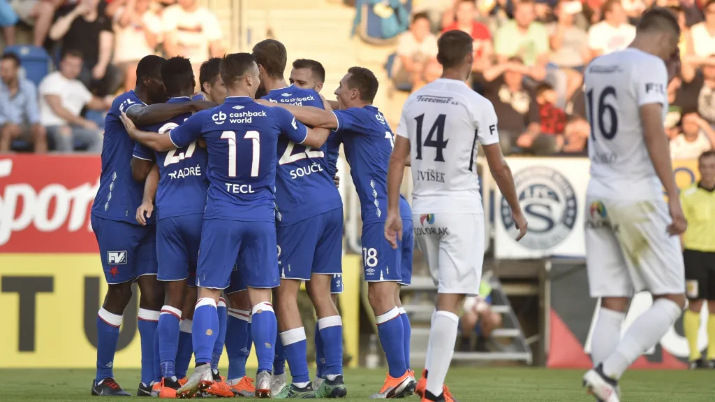 Radost fotbalistů Slavie