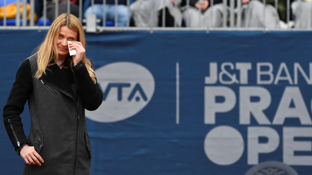 Lucie Šafářová při loučení s kariérou v Praze