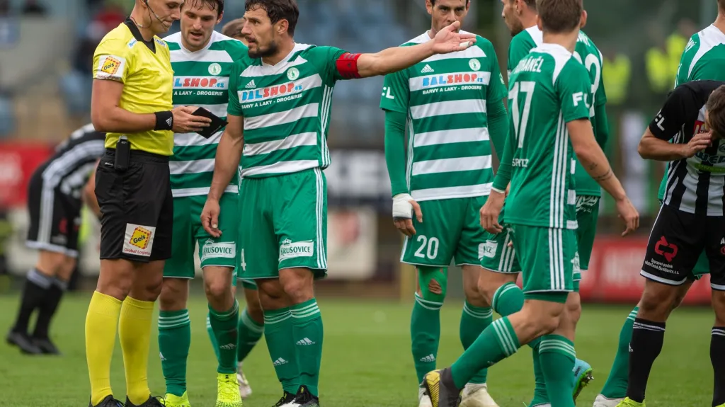 Rozhodčí Ondřej Ginzel v utkání České Budějovice - Bohemians 1905