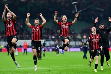 Radost hráčů AC Milán