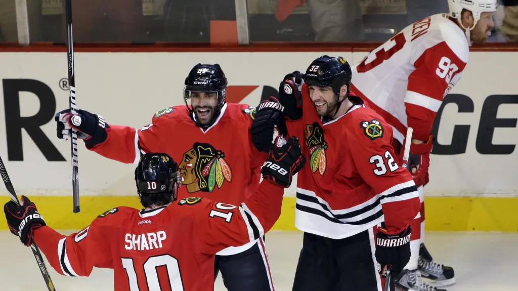 Radost hokejistů Chicaga