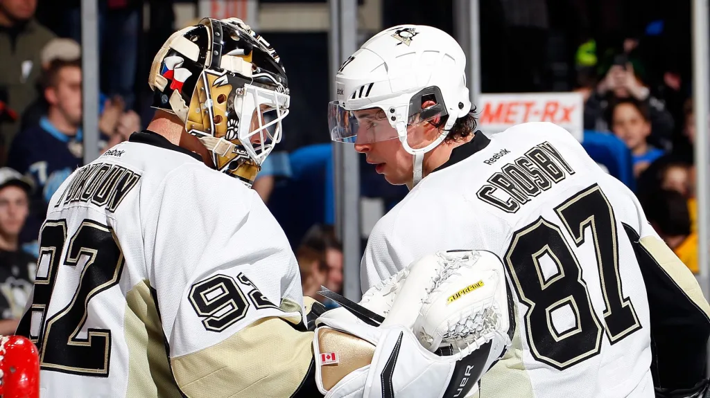 Tomáš Vokoun a Sidney Crosby