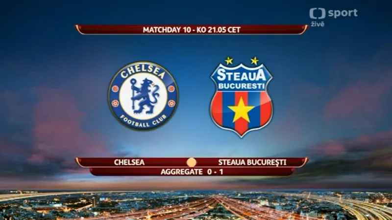 Sestřih zápasu Chelsea - Steaua Bukurešť