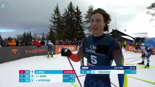 Lyžař Max Novak vítězí na Grönklit Criteriu 61