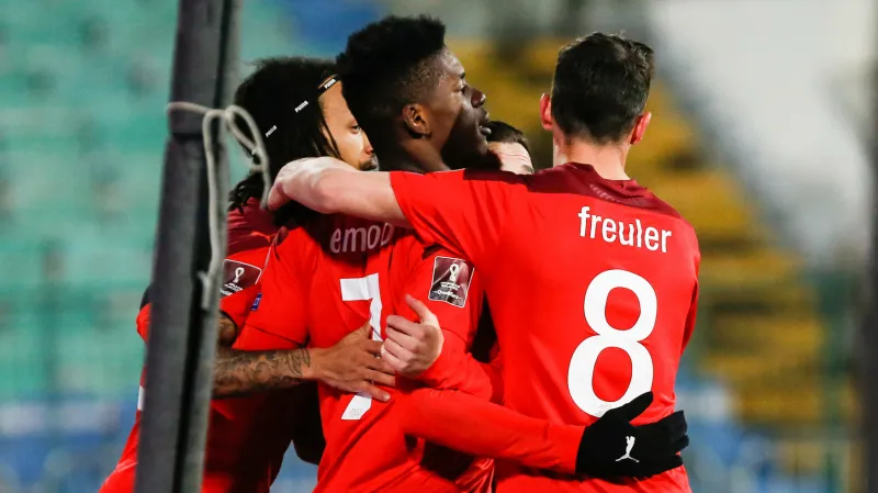 Radost fotbalistů Švýcarska