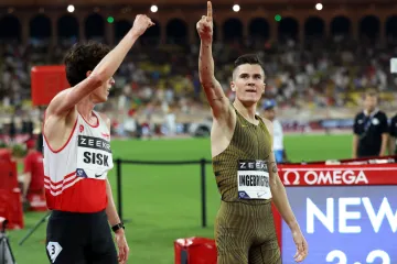 Jakob Ingebrigtsen na mítinku v Monaku
