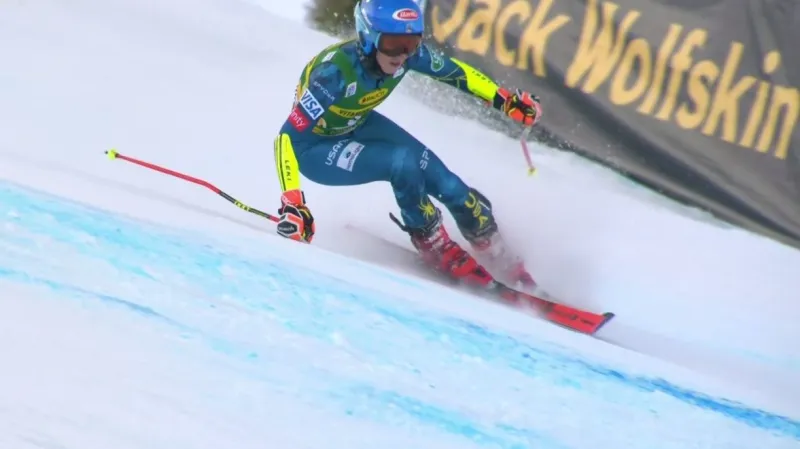 Vítězná jízda Shiffrinové ve 2. kole obřího slalomu SP v Courchevelu