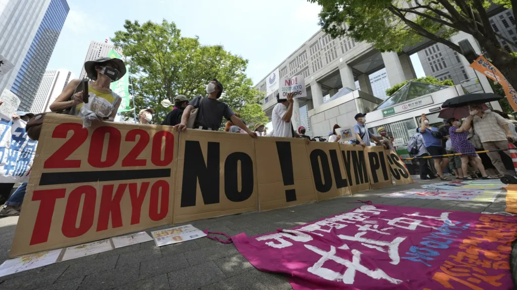 Demonstrace proti olympijským hrám
