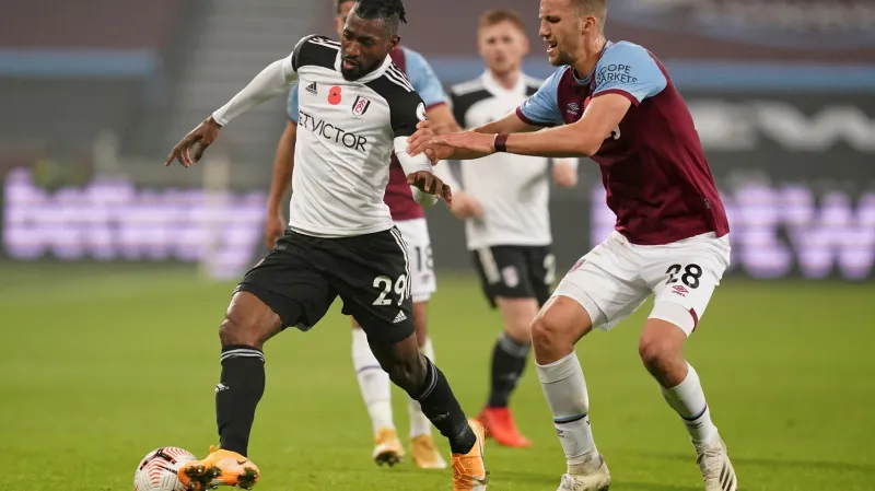 Tomáš Souček v utkání proti Fulhamu