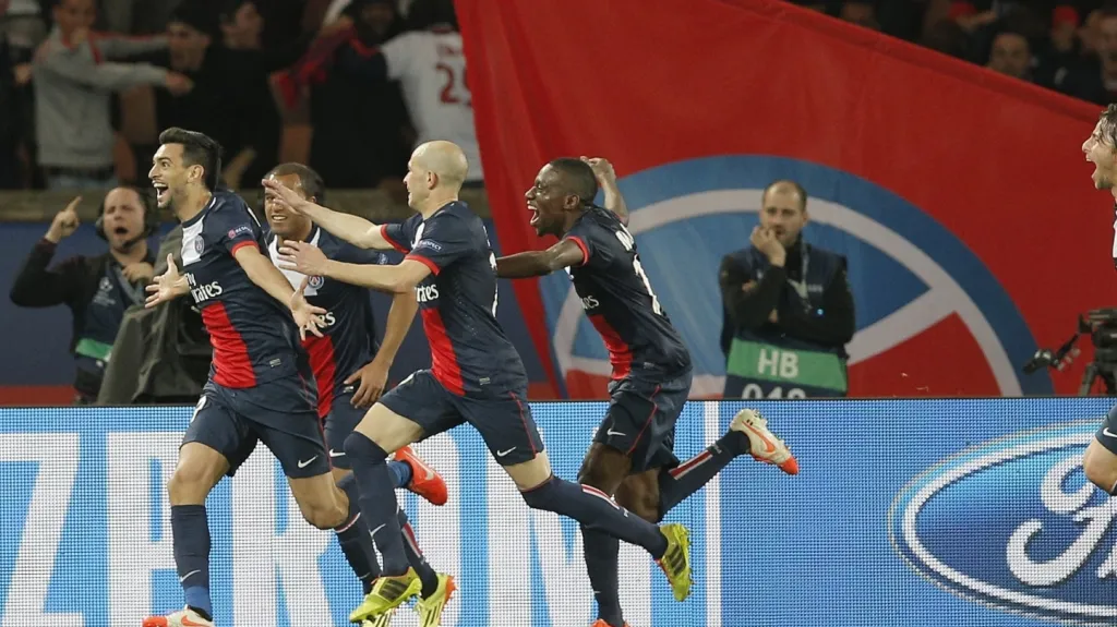 Slavící hráči PSG