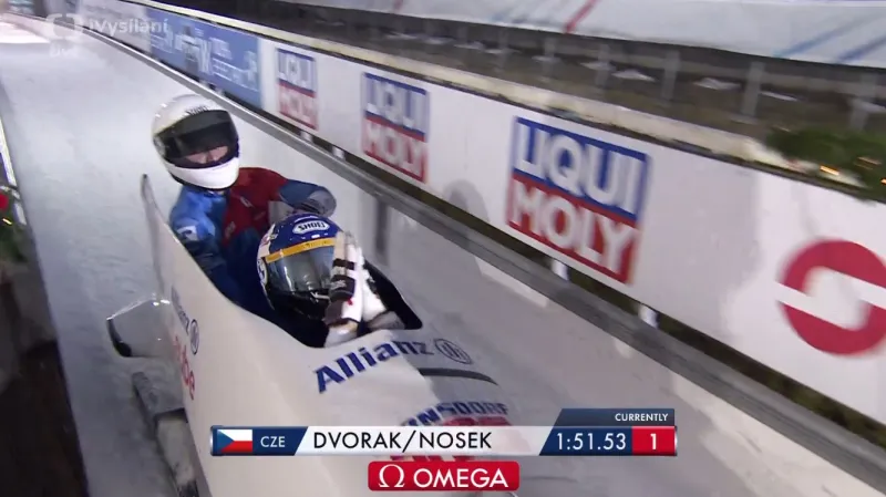 2. jízda českého dvojbobu v Altenbergu