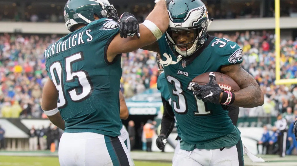 Radost hráčů Philadelphie Eagles