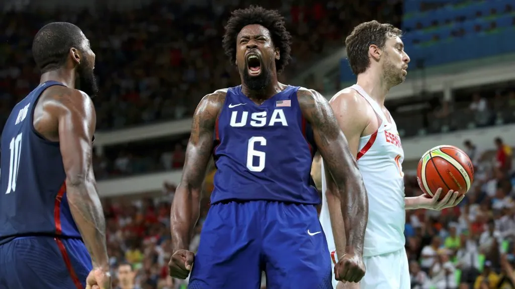 Američtí basketbalisté v utkání se Španělskem