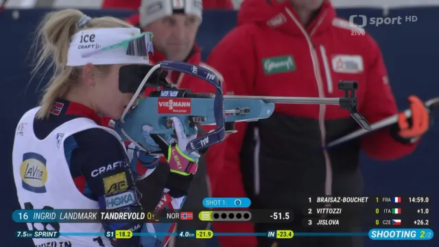 Sestřih sprintu biatlonistek v Hochfilzenu