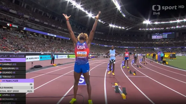 Finále běhu mužů na 200 m