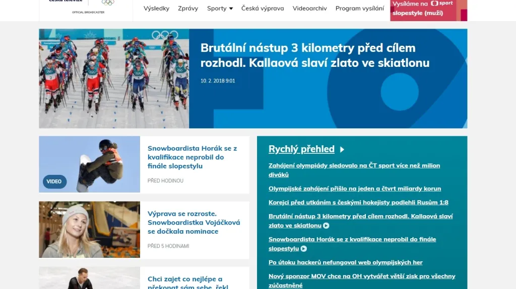 Olympijský webový speciál